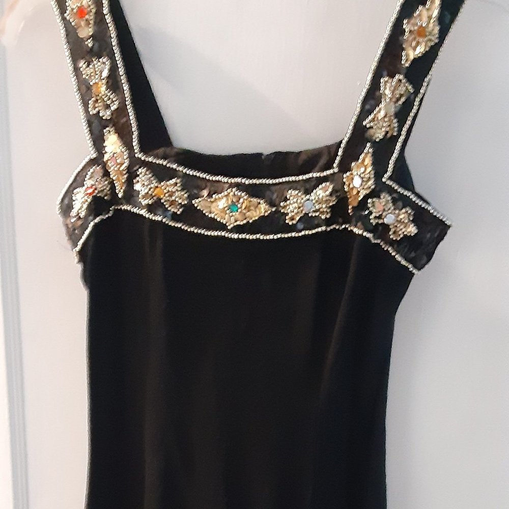 Vintage Sz 7/8 Jeweled and Sequined Jessica McClintock Gunne Sax Dress